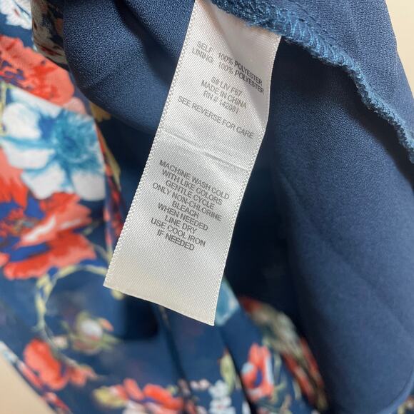 Alter'd State Maxi Dress S Navy Blue Floral Boho Cottagecore Modest Occasion - Picture 9 of 14